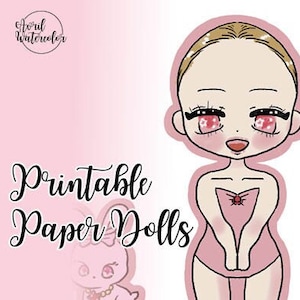 Printable Paper Doll, Digital Download Paper Doll, Paper Doll Download, Paper Doll to Print, Antique Paper Doll, Unique Paper Doll