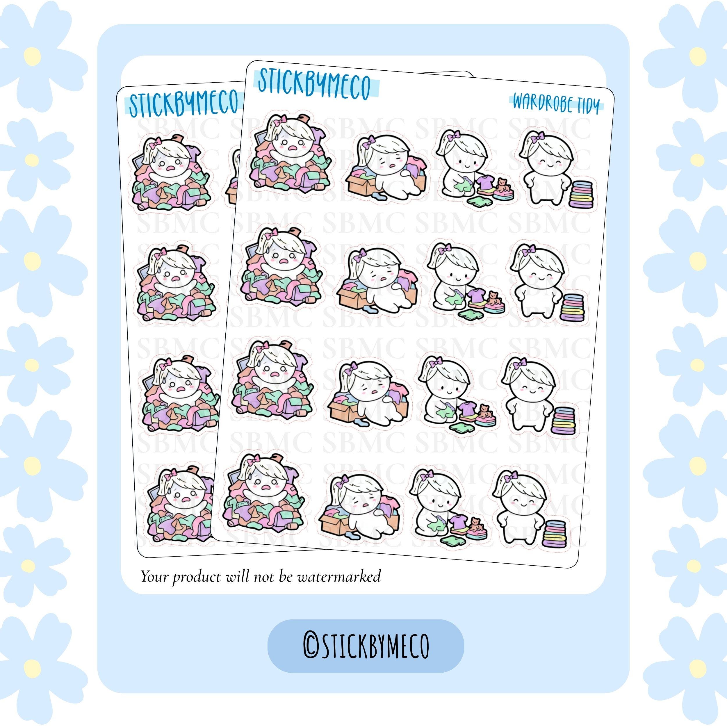 Tidy Sticker Wardrobe Tidy Planner Stickers, Declutter, Planner Journal Scrapbook ...