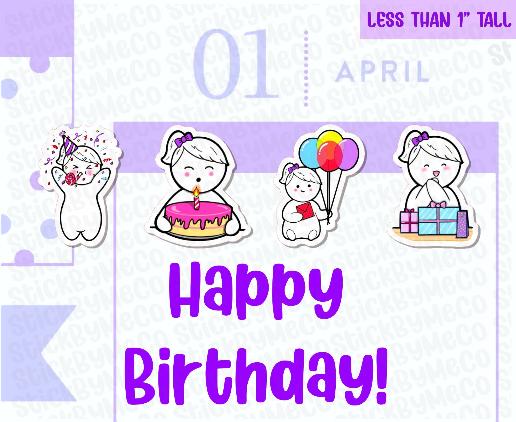 Birthday Planner Stickers Happy Birthday Stickers - Etsy
