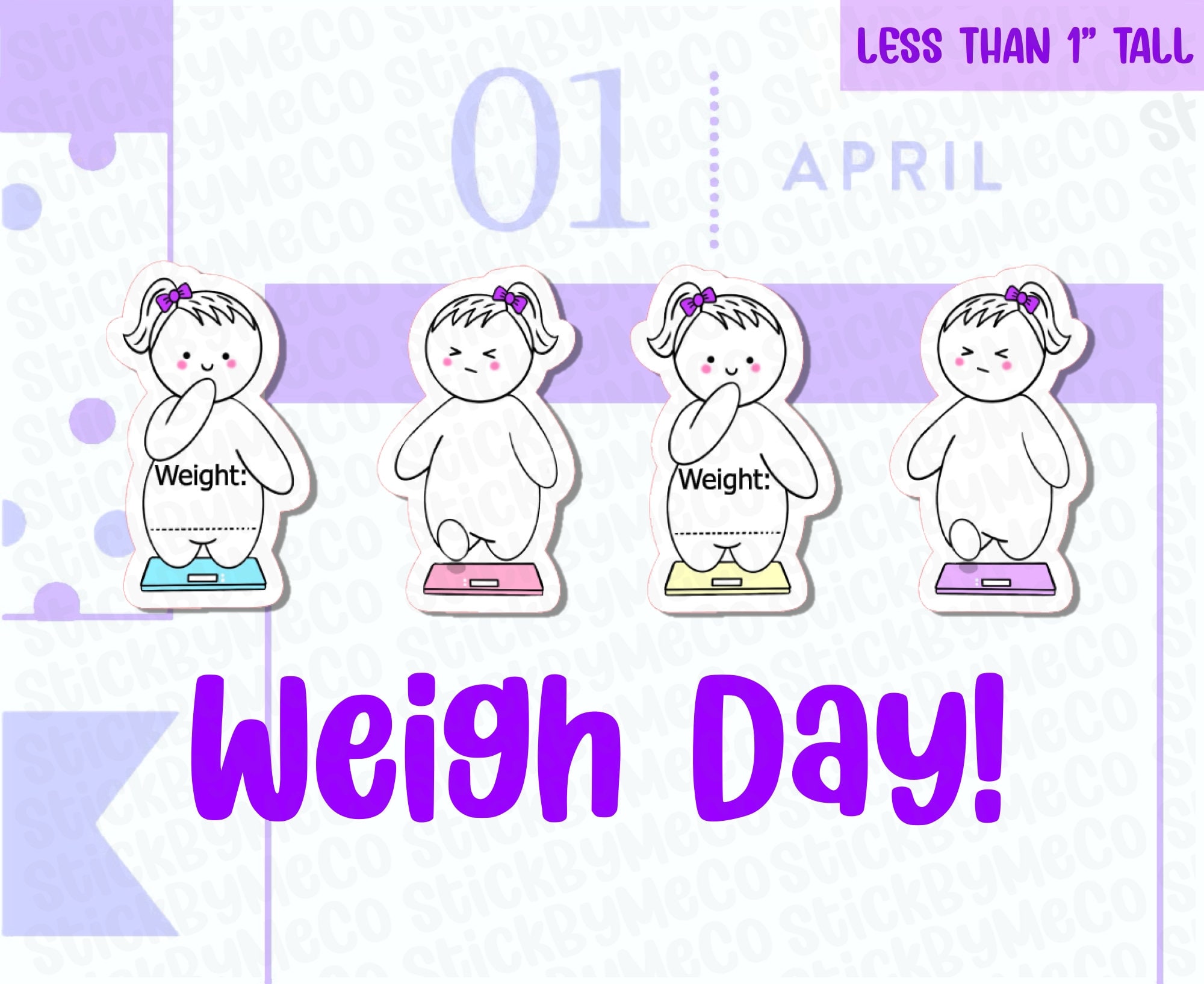 Weigh Day Planner Stickers Weight Tracker Stickers Weigh in Etsy UK
