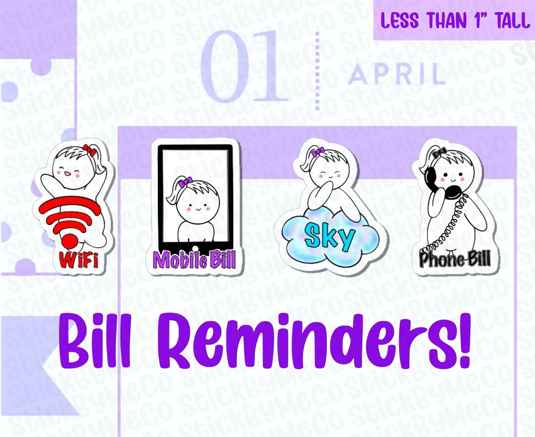 Bills Planner Stickers, Expense Tracker Stickers, Budgeting Stickers ...