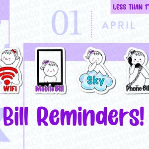 Rekeningen Planner Stickers, Onkosten tracker stickers, Budgettering stickers, Abonnement stickers, Herinnering stickers, Betaal de rekeningen sticker