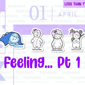 Pegatinas del planificador de salud mental, Pegatinas del planificador de emociones, Pegatinas de sentimientos, Pegatinas emocionales, Pegatinas de depresión, Pegatinas de ansiedad