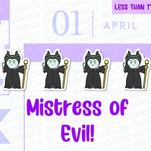 Maleficent inspirierte Binkies Planner Sticker, Mistress of Evil Sticker, Maleficent Sticker, Halloween Sticker