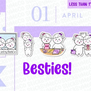 Best Friends Planer Sticker. Besties Sticker, BFF Sticker, Friends Sticker, BFFs