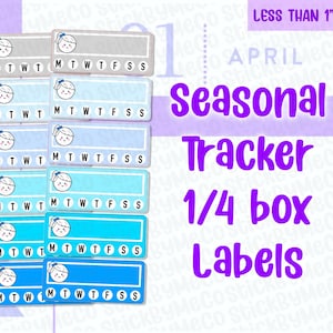 Tracker Planner stickers, Seizoen tracker stickers, Planner sticker trackers, Goal tracker stickers, Wekelijkse stickers, Herinnering sticker