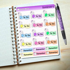 Reminder Planner Stickers, to Do List Stickers, Reminder Stickers ...