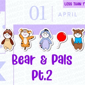 Winnie Part 2 Planner Stickers, Bear and Pals Stickers, Owl Stickers, Donkey Stickers, Tiger Stickers, Too Stickers, Lindo personaje stickers