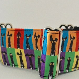 Greyhound Martingale for dog 2” walking - Greyhound Semaphore Print