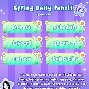 Süße Gänseblümchen Blume Panels für Streaming auf Twitch und andere! Streaming, Twitch