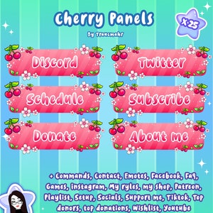 Cherry Panels for Streaming on Twitch and Others ! Streaming, Twitch, Panels