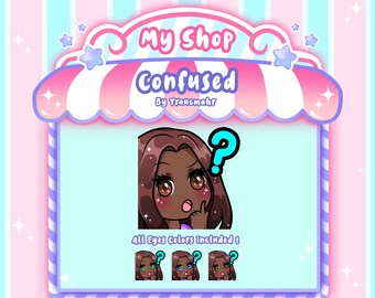 Brown Hair Girl Confused / Wut Emote for Twitch, Discord, Mixer and more !