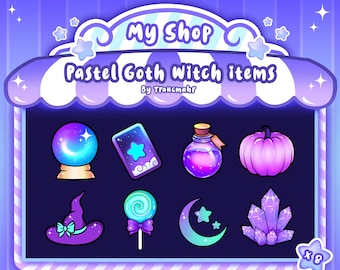 Witch Pastel Goth Sub / Bit Badges para Twitch, Discord y más!