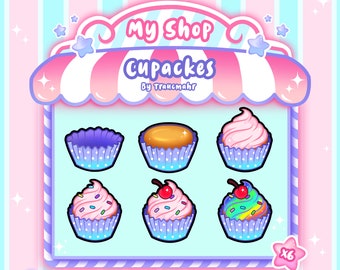 Cupcakes Sub / Bit Badges for Twitch, Discord and more !