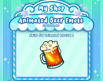ANIMATED Emote, Bier Emote, Fresh Beer Pouring Emote für Twitch und Discord ! Emote Künstler, Emotes, Streaming, Stream