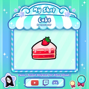 Yummy Red Cake Emote for Twitch, Discord and more !