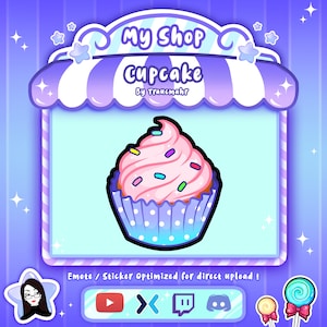 Yummy Cupcake Emote for Twitch, Discord, Mixer and more !