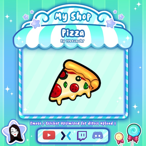 Yummy Pizza Emote For Twitch Discord Mixer And More Etsy