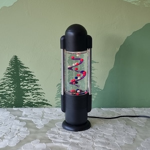 Vintage 90's Kenart Space Ball Spiral Lamp Floating Lava Rare