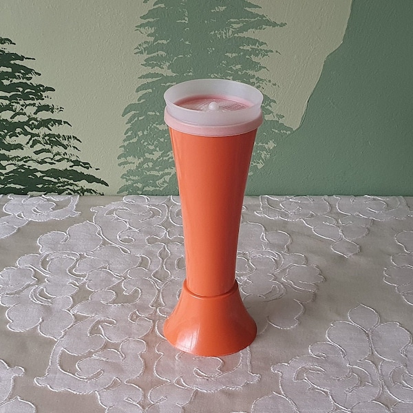 vintage tupperware jifi-sift sifter #610-5 orange 70's flour powder sugar