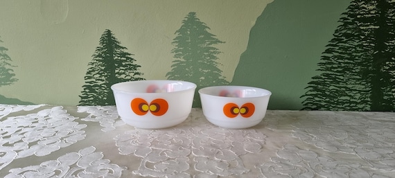 Vintage Schott Mainz Jena Glass Nesting Bowl, 70s Carina UFO Peacock Eye  Glass Mixing Dish, Milk Glass, Pyrex Orange White, Space Age Jenaer - Etsy