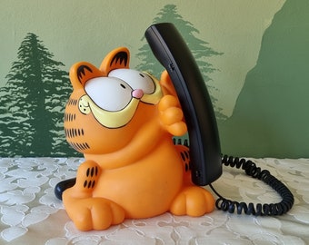 vintage Garfield the cat 1995 novelty telephone landline 90's collectable ACL phone orange figure Y2K