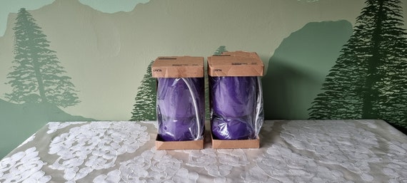 Vintage Ikea Lykta Mushroom Lamp 90s New in Box! Purple  Vintage IKEA Lamp Purple Lykta Glass Mushroom Light Discontinued 1990s Space Age main image 0