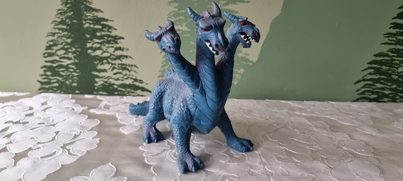 Vintage Chitech Industries 1984 Blue, Three-headed Dragon, Blue