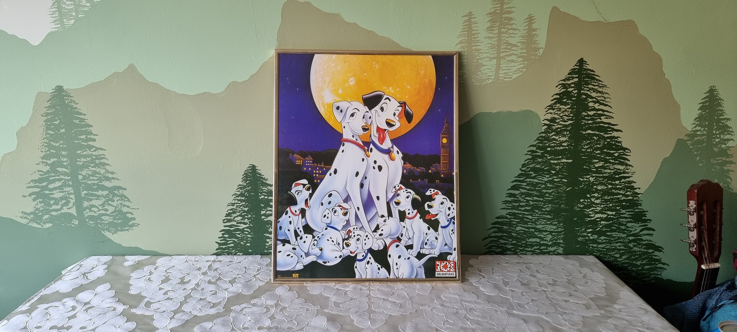 ヴィンテージ ディズニー 101匹わんちゃん 額入り映画ポスター 90年代