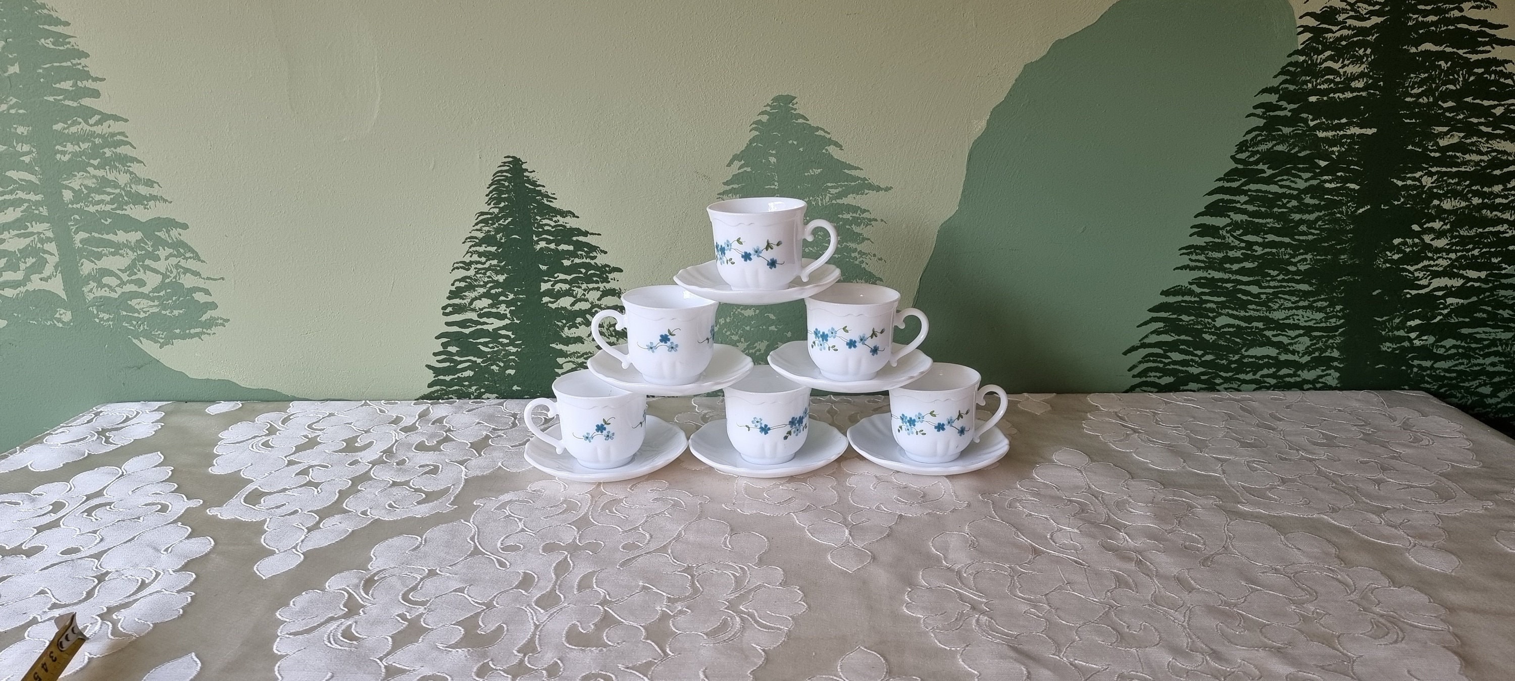 ARCOPAL FRANCE Set Piatti Myosotis Veronica Blue Floral Cottagecore EUR  59,99 - PicClick IT