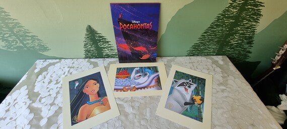 ディズニー　ポカホンタス　ビンテージ　リトグラフ　アート Vintage Collectible Disney Store Pocahontas Art Lithograph