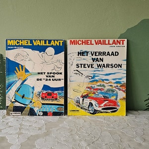 vintage Michel Vaillant comic book Dutch 70&#39;s full color strip racing france le mans Jean Graton Ferrari Bugatti Alpine 24h