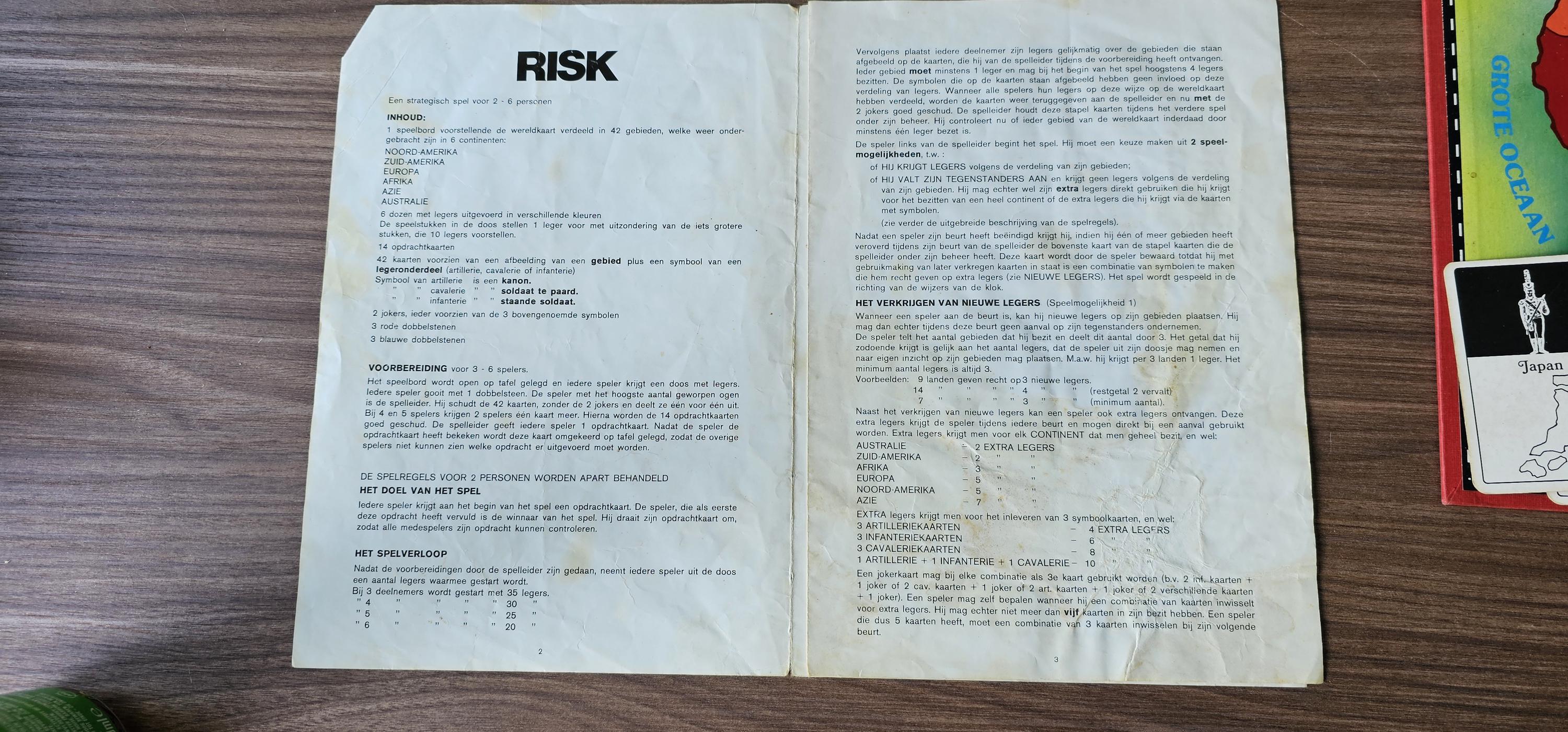 Vintage Risk Board Game, Dutch Version, 70s, Complete Family Game ...