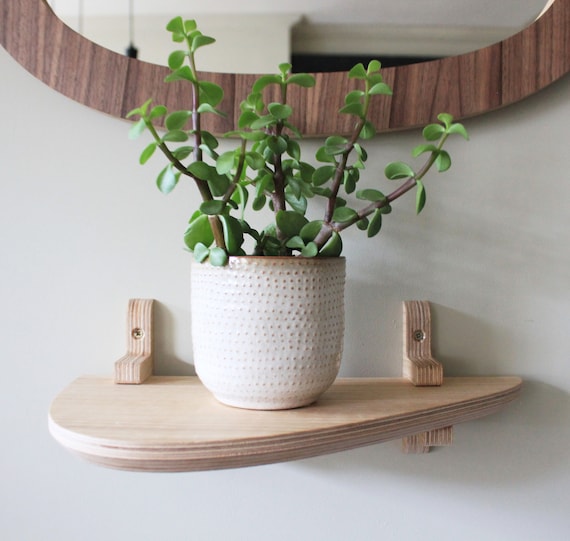 Wall Shelf Small or Large Organic Shape Oak Veneered Plywood - Etsy