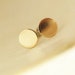 14k Gold Flat Disc Earrings/ Circle Minimalist Earrings/ Itsy Bitsy Lightweight Statement Earrings/ Tiny Round Stud Earrings 
