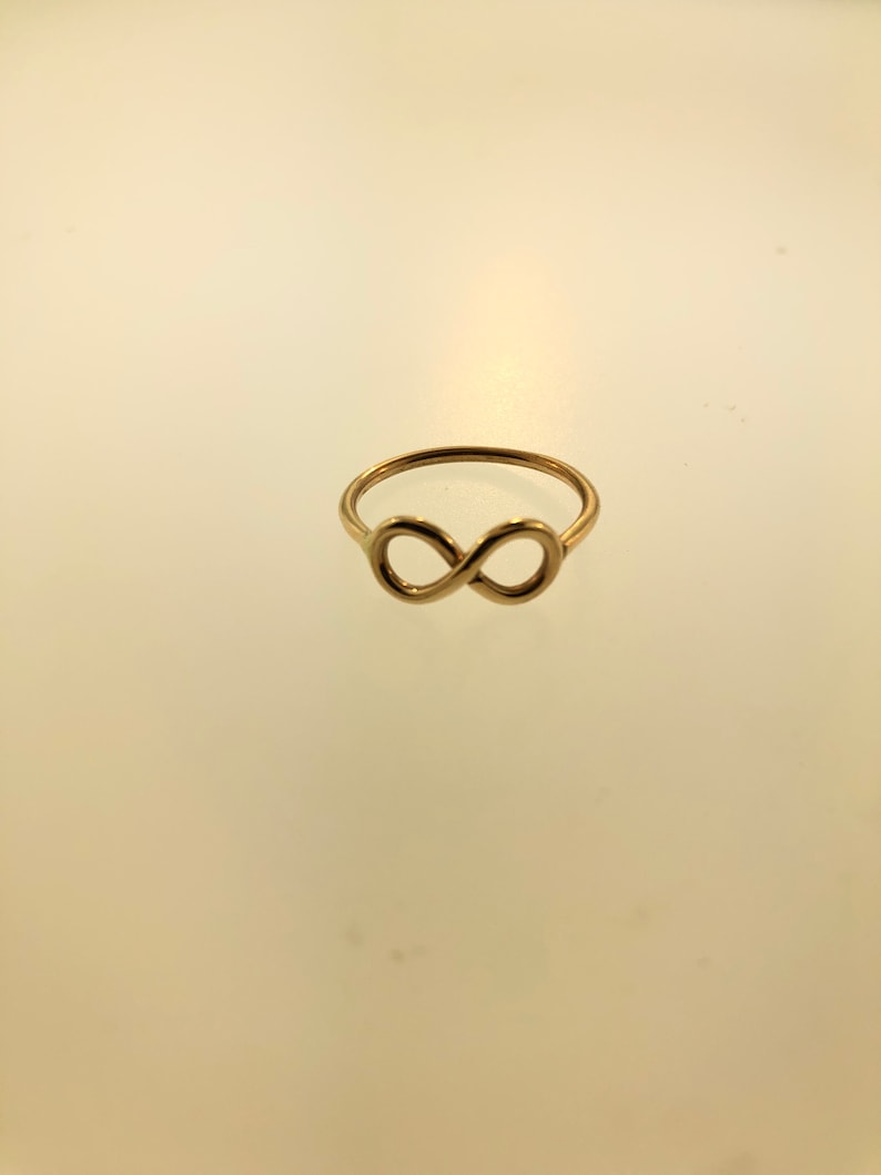 Solid 14k Yellow Gold Infinity Ring / Gold Infinity Minimalist | Etsy