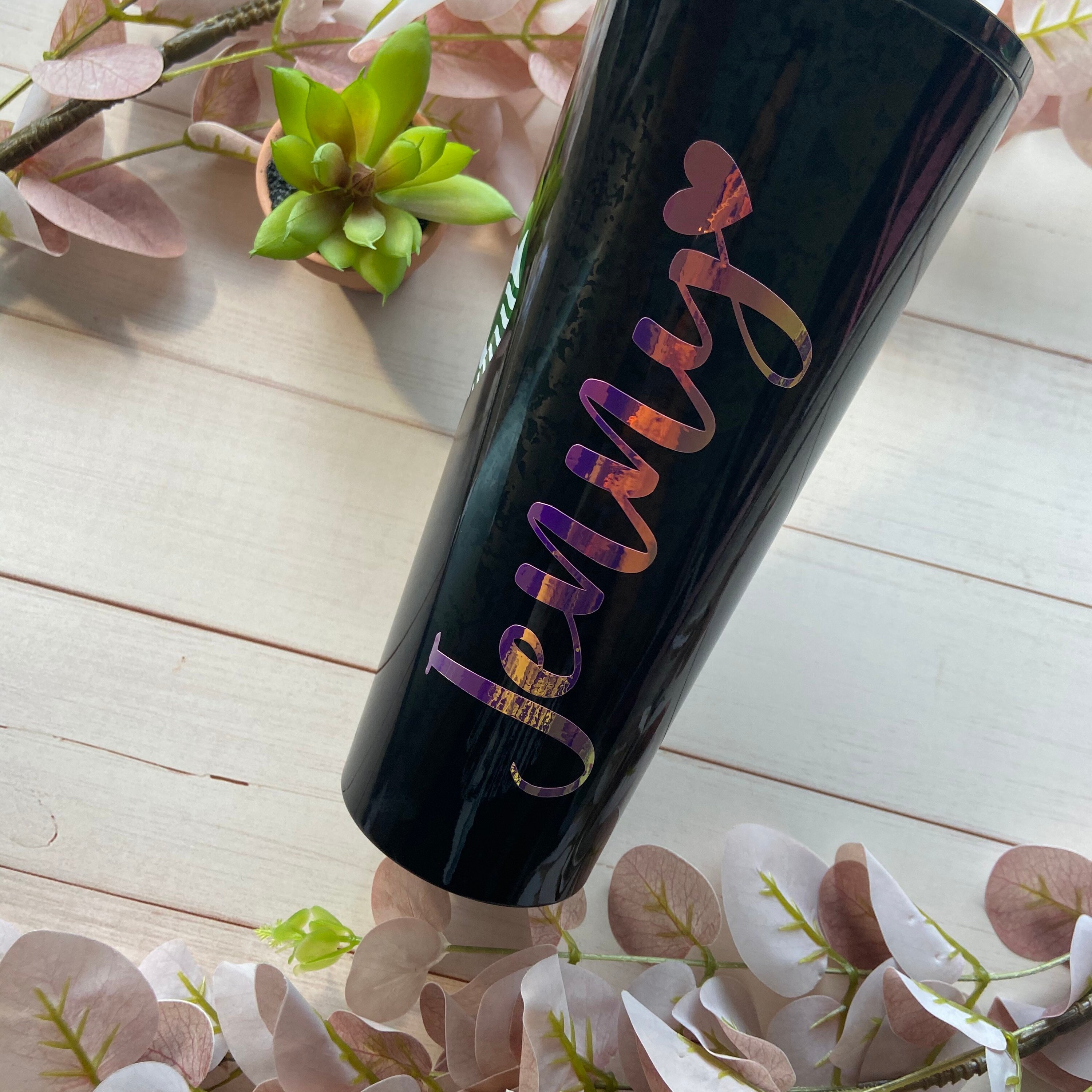 personalized vinyl tumbler label for tumblers drinkware etsy