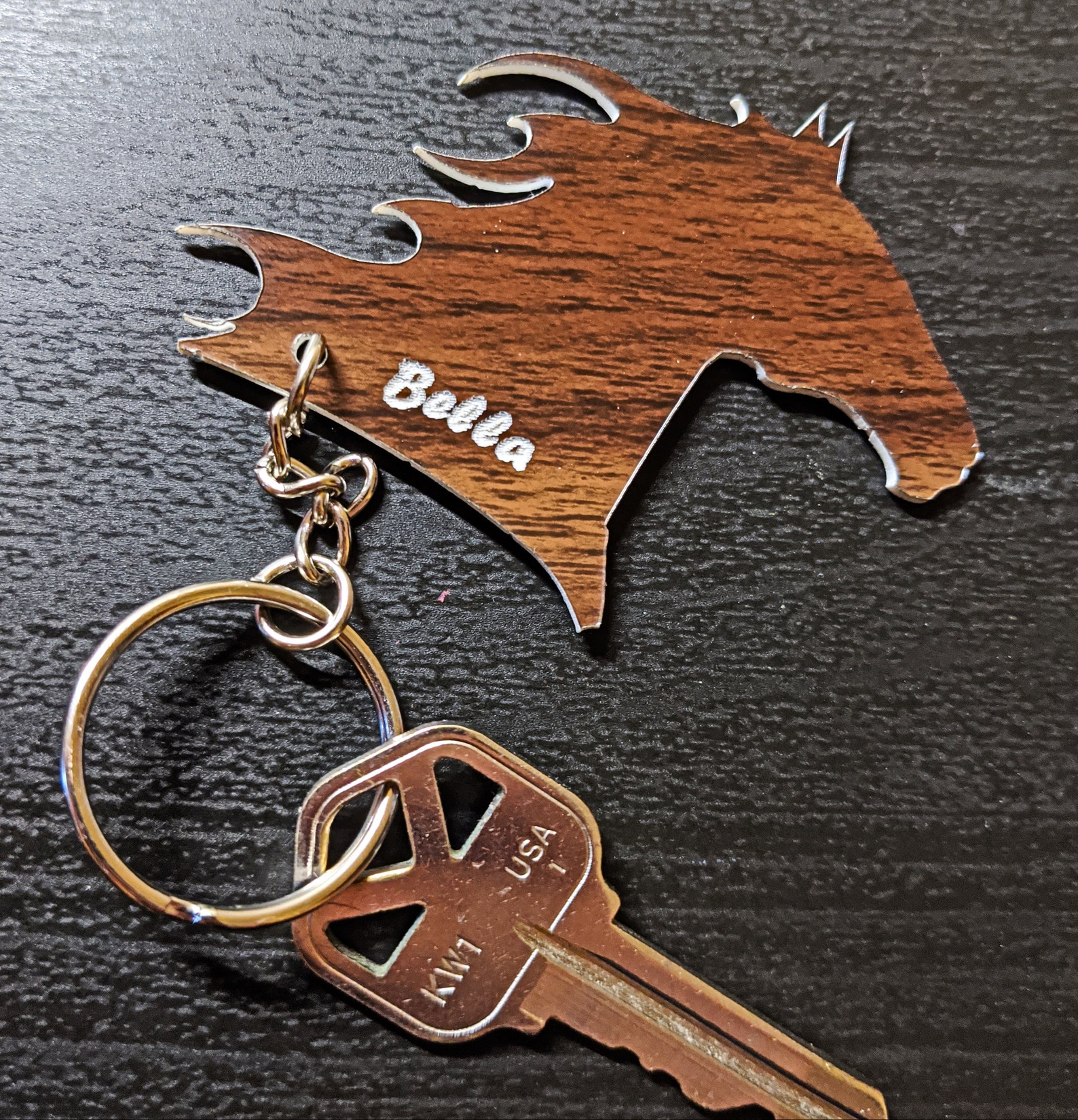 Custom Horses Keychains with Engraved Names Etsy