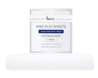 Percale Flat Sheets, 200 Thread Count