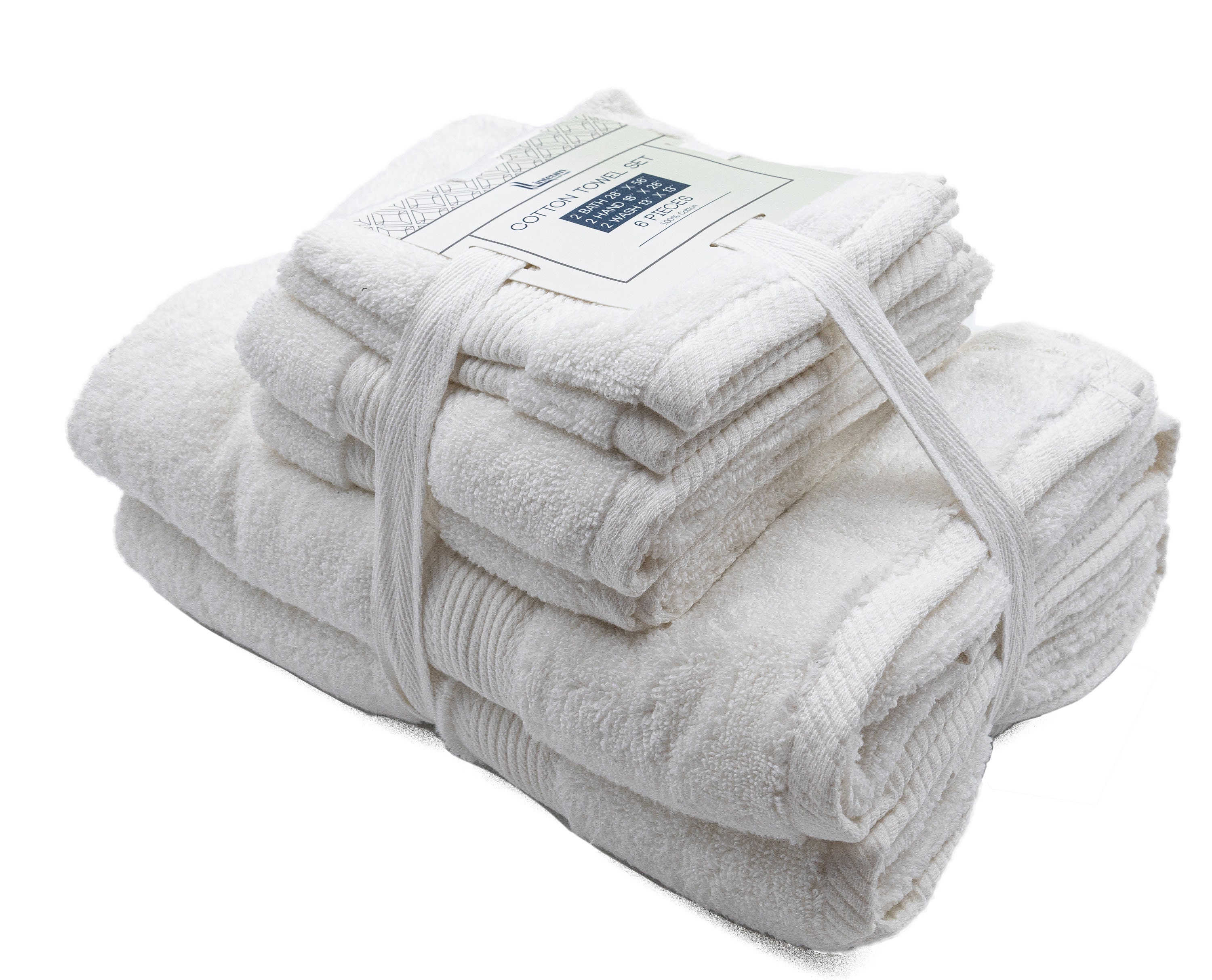 Metro 6-Piece Bath Towel Set, Two Each - Washcloths, Hand Towels