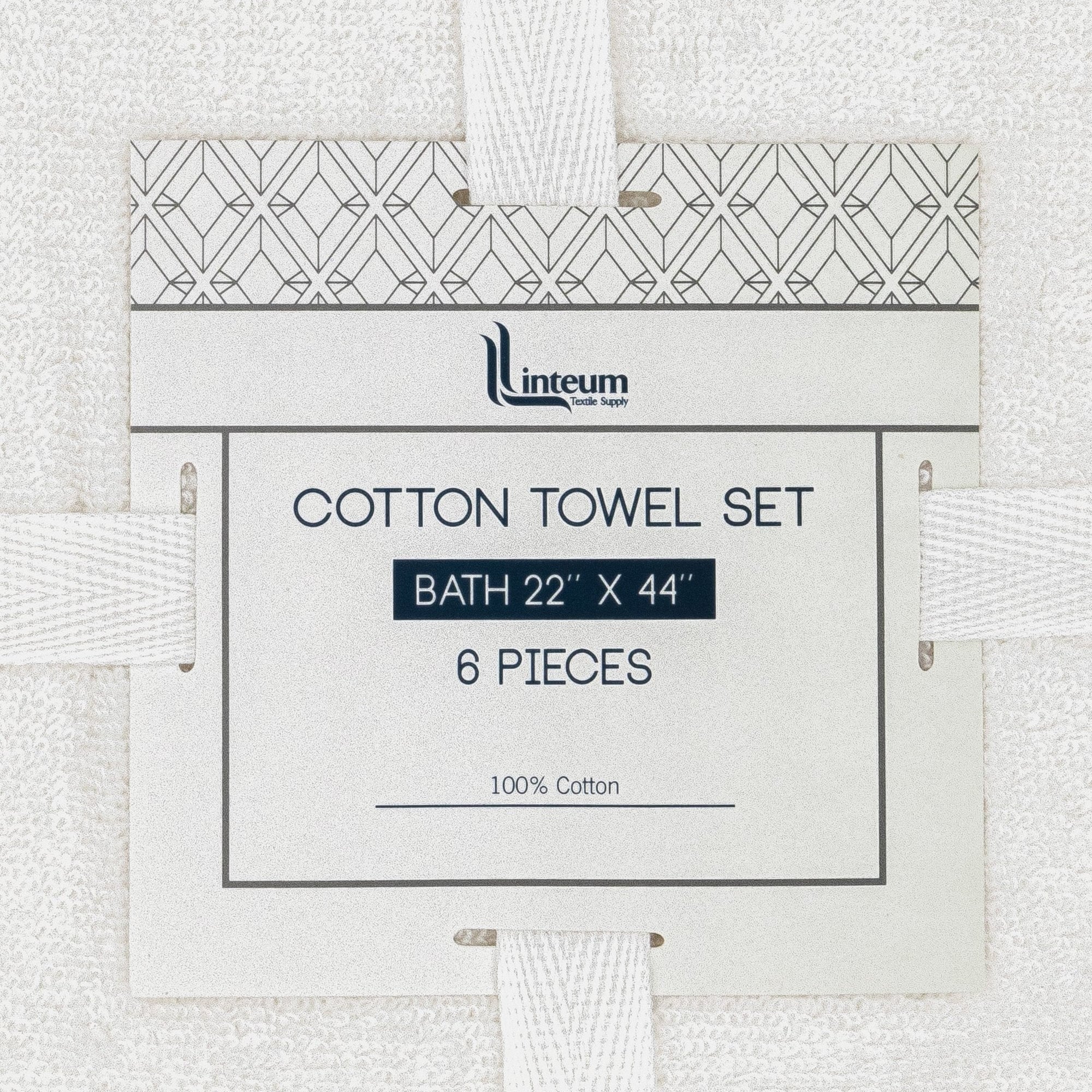 Linteum Textile, 24 Pack, White Bar Mops Kitchen Towels, 100