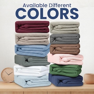 Linteum Leno Weave Blanket, Lightweight, Extra-Fluffy, and Durable Soft Blanket, Made from 100% Cotton