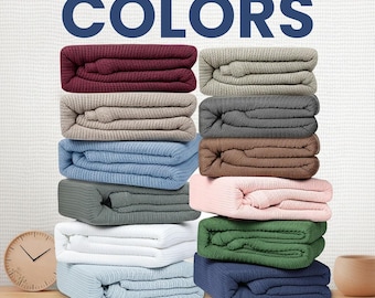 Linteum Leno Weave Blanket, Lightweight, Extra-Fluffy, and Durable Soft Blanket, Made from 100% Cotton