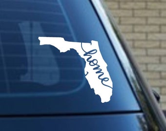 Your State "Home" Decal | Custom State | Home State Sticker | Florida | Georgia | California | Arizona | Texas | Ohio | Illinois | Car Decal