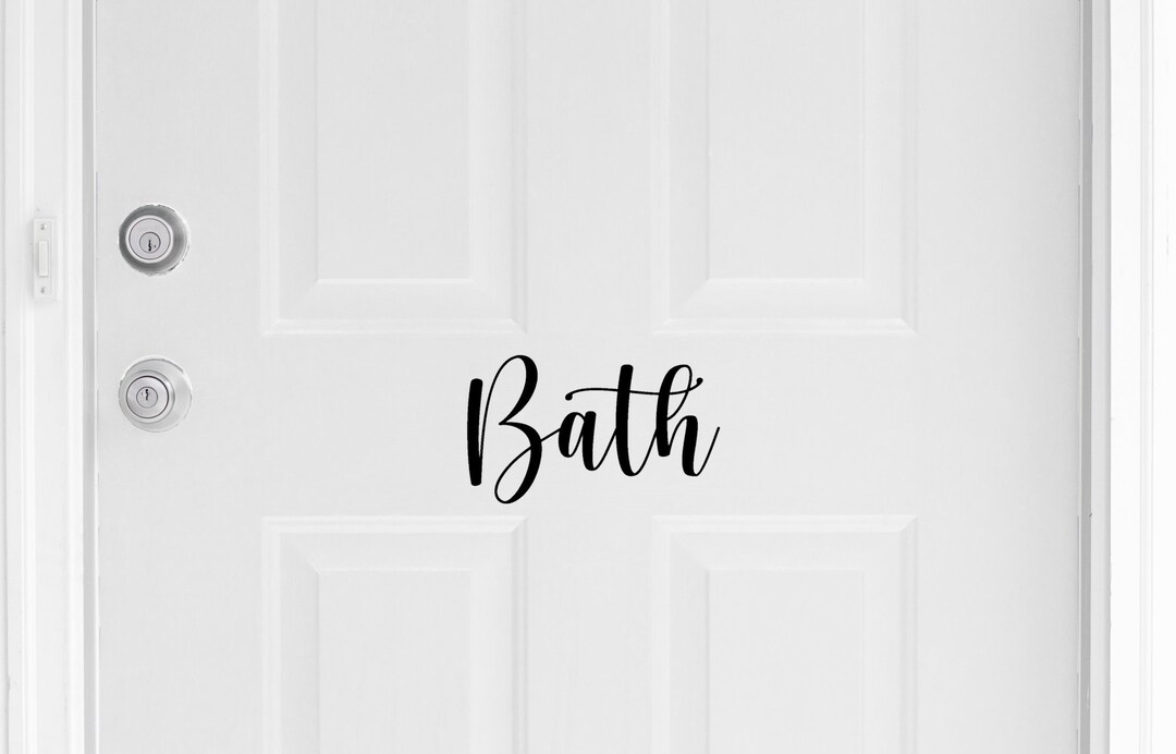 Bath Door Decal Bath Decorative Door Decal Decal Door Decal