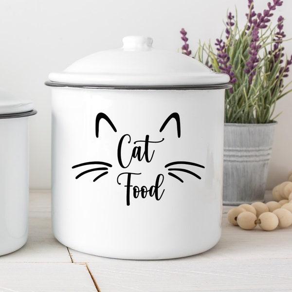 Cat Food Decal | Container Decal | Pet Food Storage | Vinyl Decal | Cat Food | Food Label | Cat Sticker | For Cats | Cat Food Storage Decal