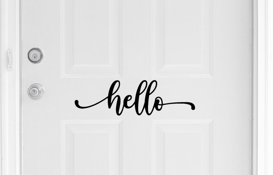 Hello Door Decal Hello Decorative Door Decal Door Decal Etsy