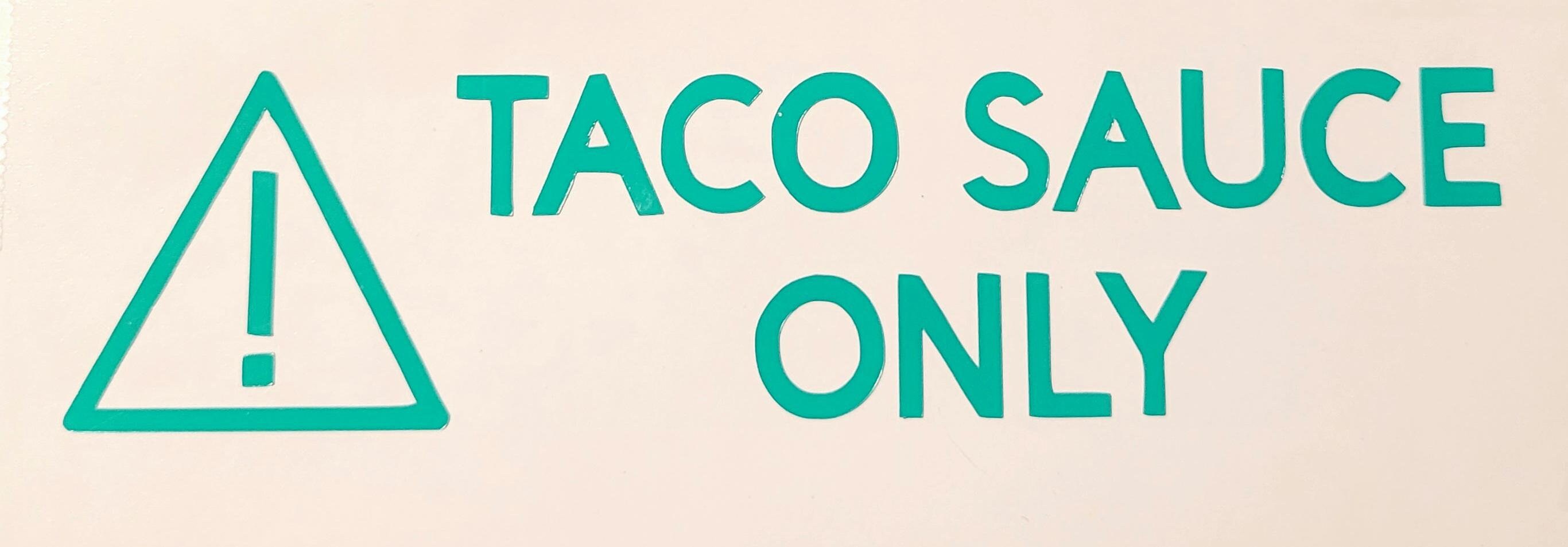 Taco Sauce Only Decal for Toyota for for Toyota Etsy