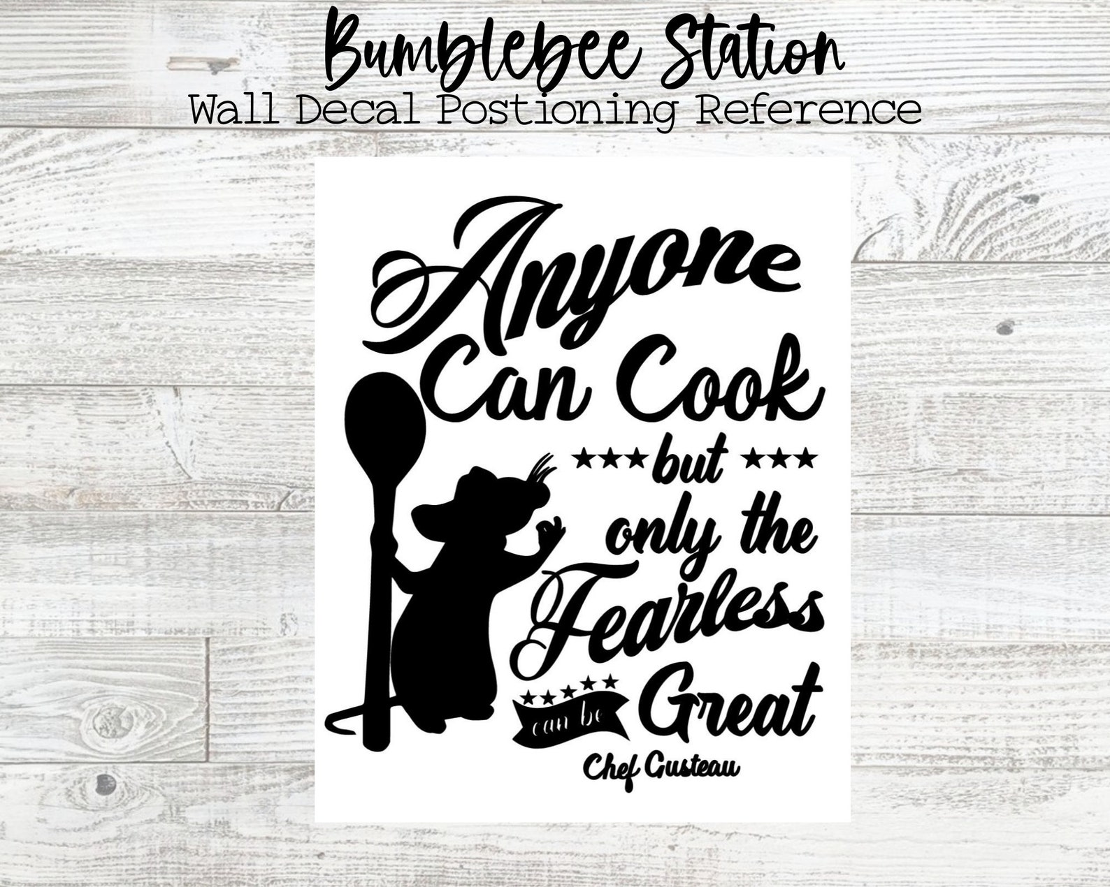 Anyone Can Cook Wall Decal Ratatouille Decal Ratatouille Etsy