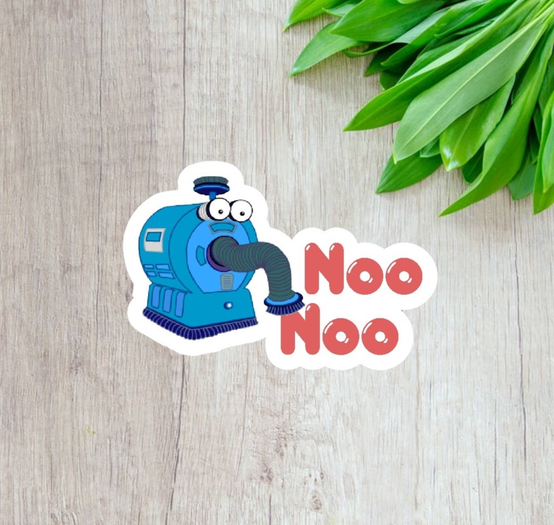 Robotic Vacuum Cleaner Vinyl Sticker, Noo Noo, Noo Noo Vacuum